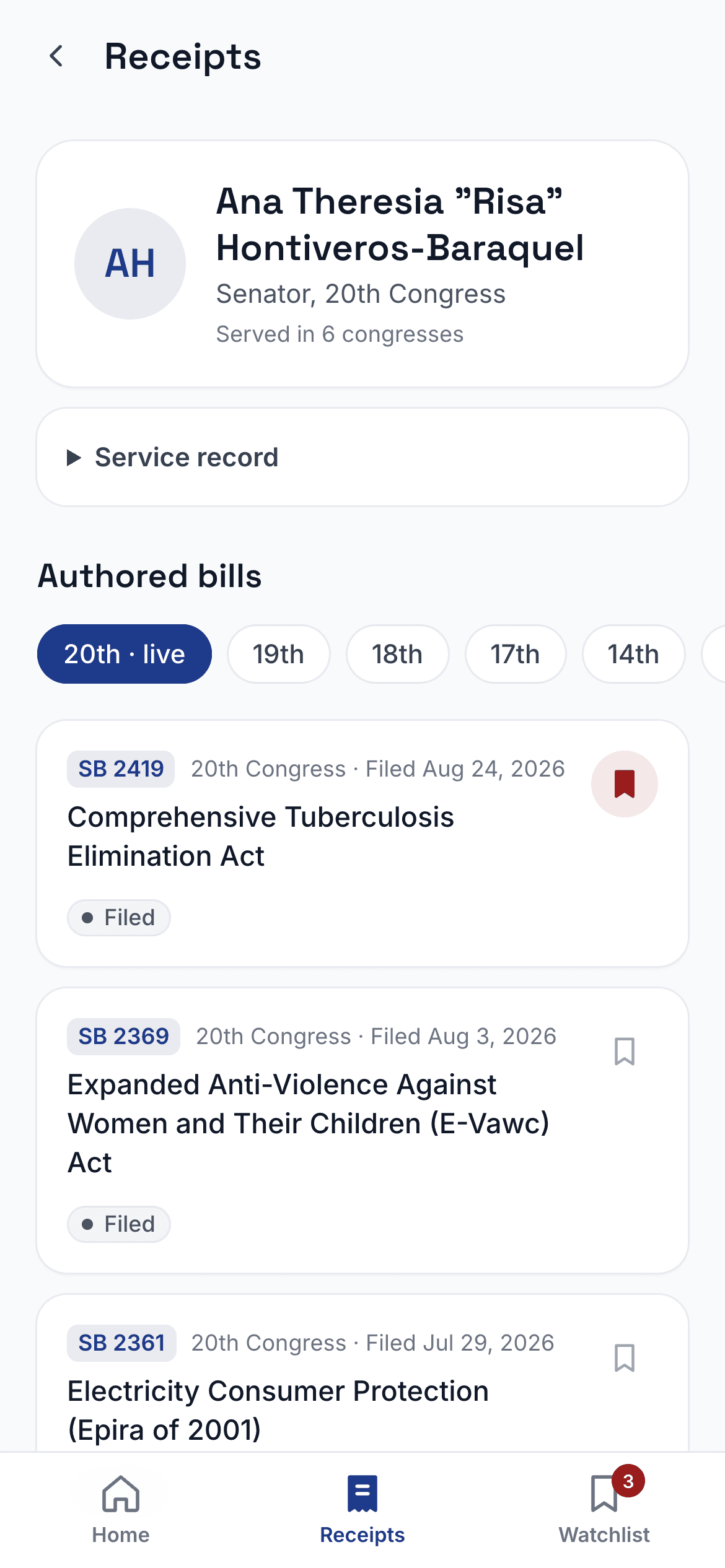 CivicSync PH: Lawmaker profile