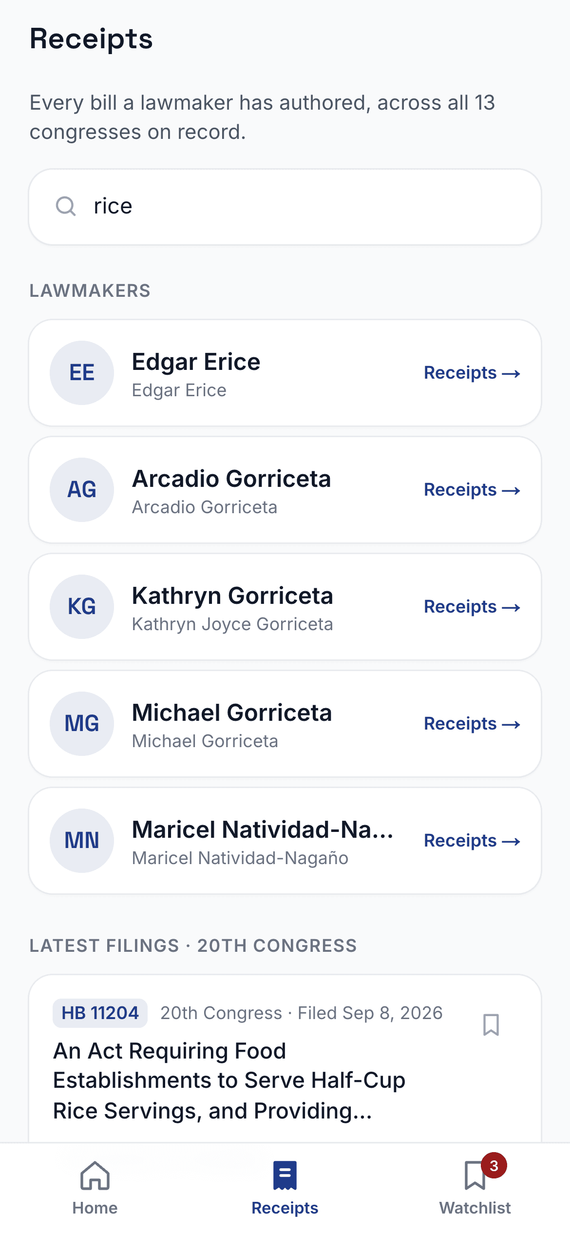 CivicSync PH: Search results
