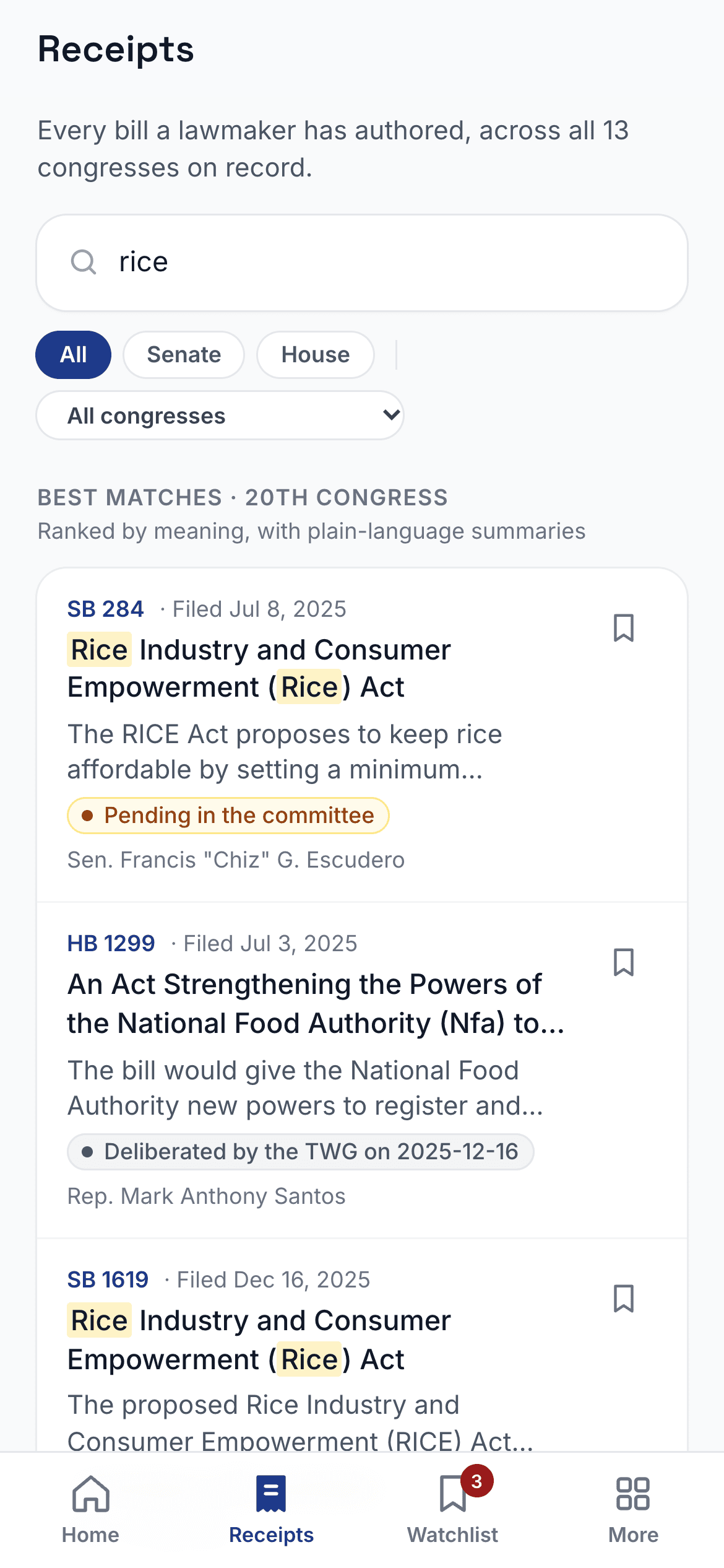 CivicSync PH: Search results